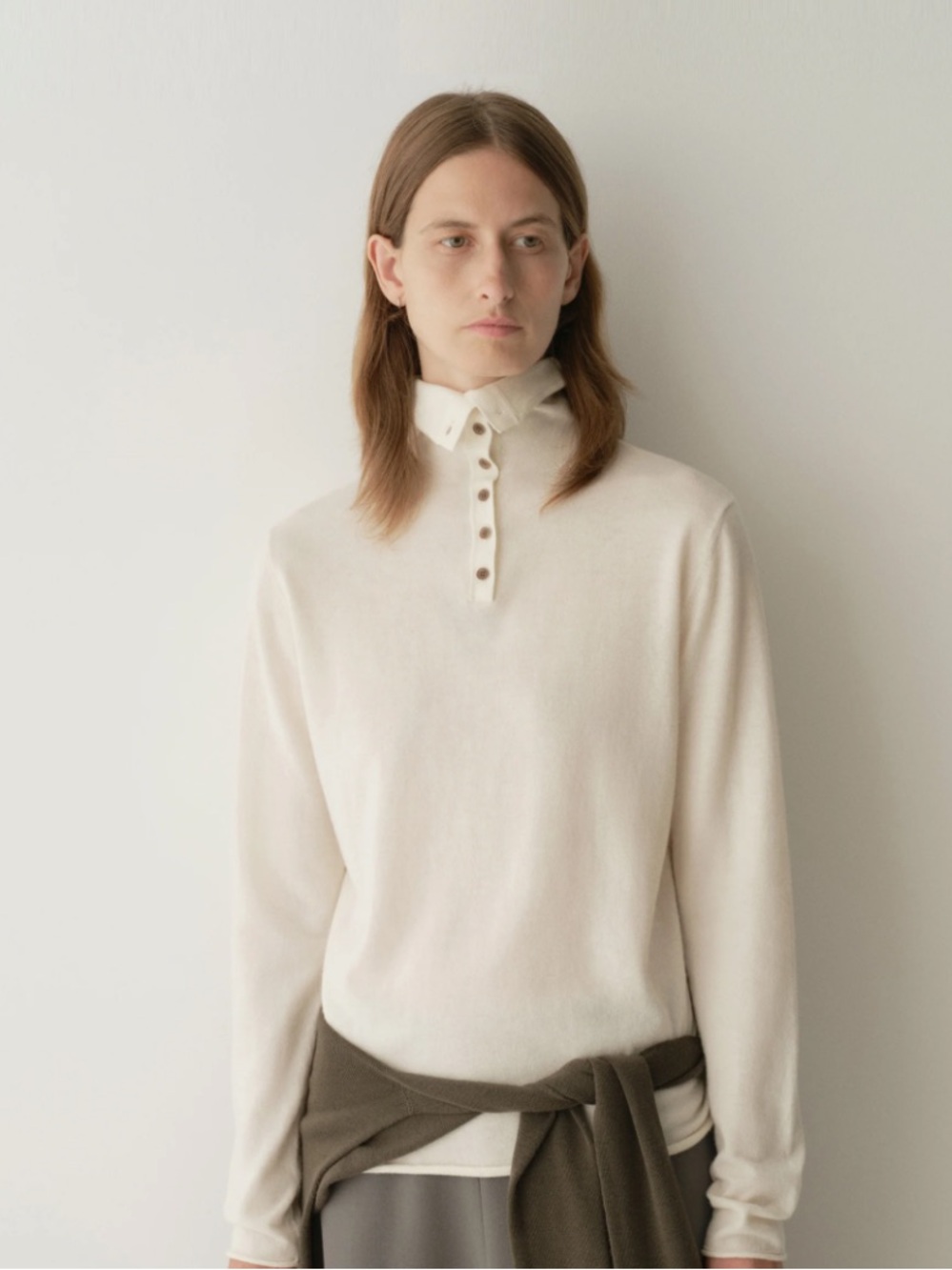 Insis - Merino Wool Two-way Collar Top